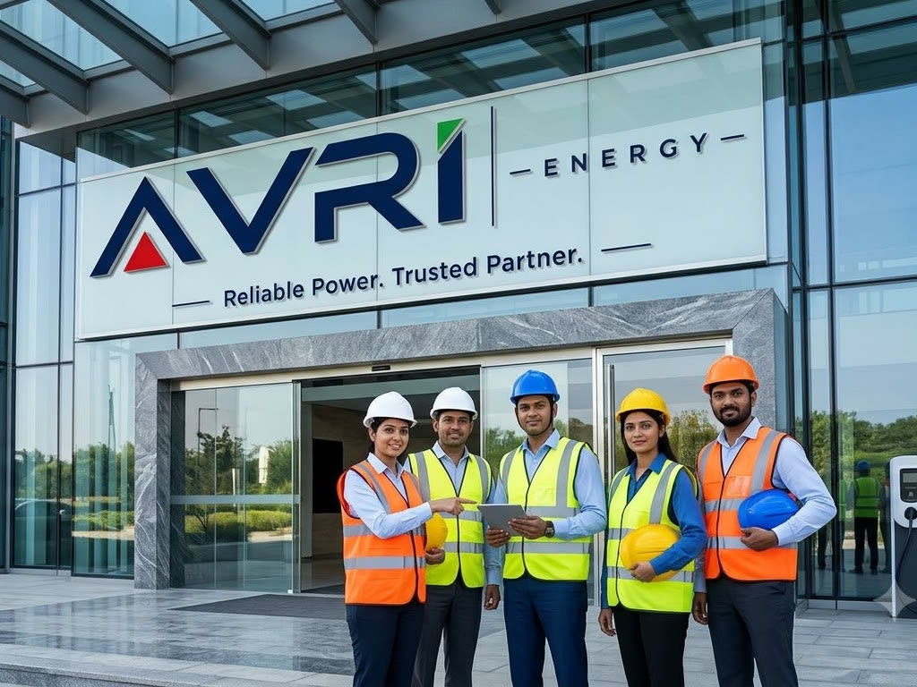Avri Energy engineers outside the head office